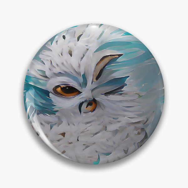 Item preview, Large White Hooting Owl Lone Great Wise Owl designed and sold by deniselynnimage.