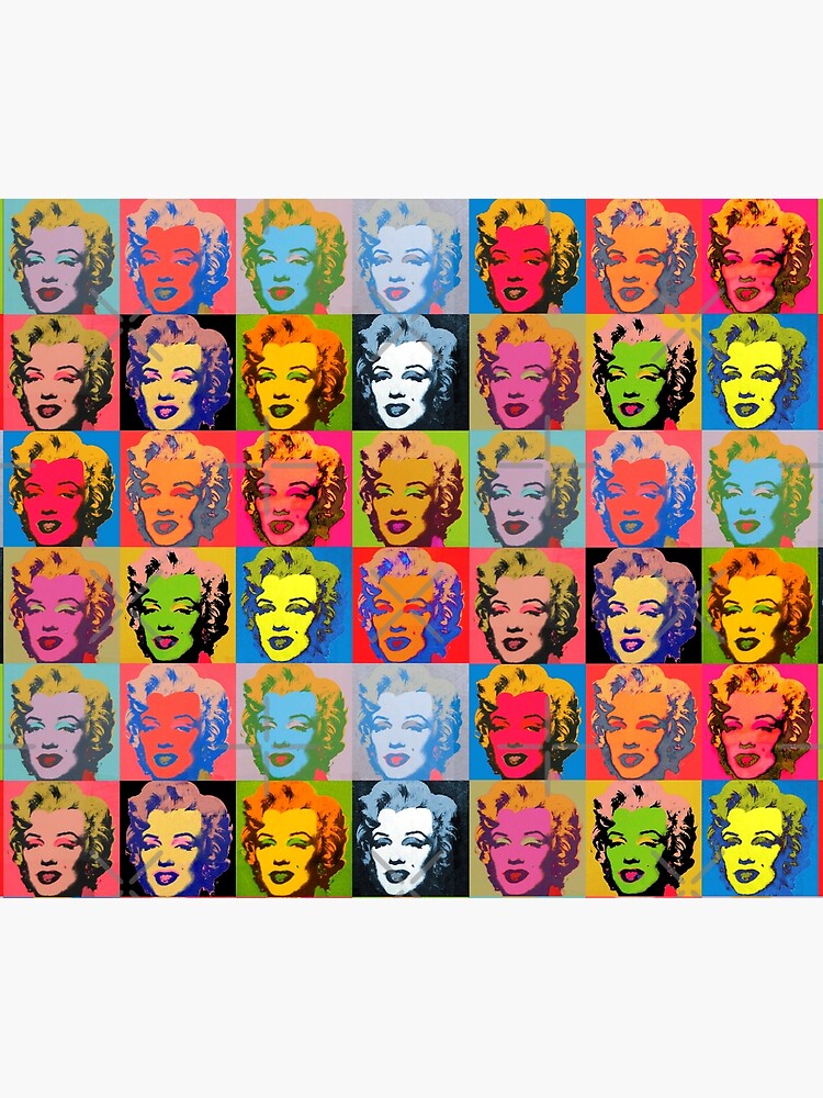 Discover Marilyn Monroe Diptych based on Andy Warhol Shower Curtain