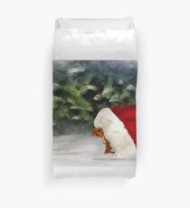 Snowy Squirrel Duvet Cover