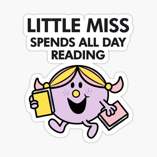 Item preview, little miss spends all day reading designed and sold by indiebookster.