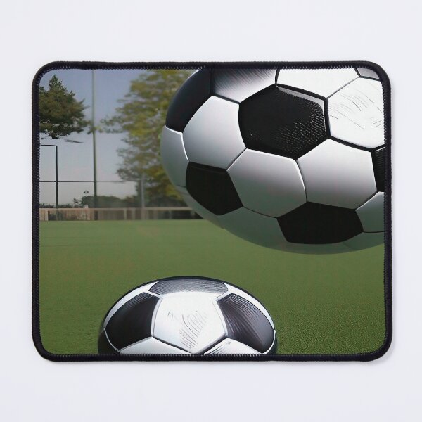 Item preview, Sports Dual Soccer Balls on Soccer Field designed and sold by deniselynnimage.