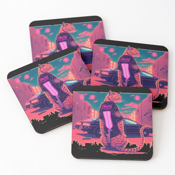 Item preview, Synthwave Cat 2 designed and sold by TheSamuraiCat.