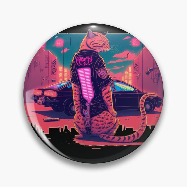 Item preview, Synthwave Cat 2 designed and sold by TheSamuraiCat.