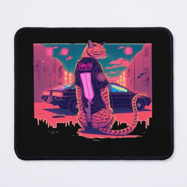 Item preview, Synthwave Cat 2 designed and sold by TheSamuraiCat.