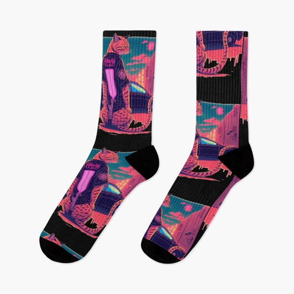 Item preview, Synthwave Cat 2 designed and sold by TheSamuraiCat.