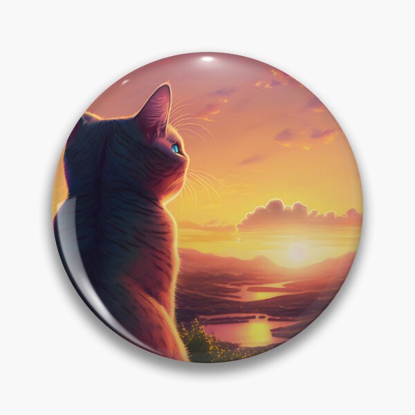 Item preview, Cat Looking At Sunset designed and sold by TheBaconStudio.