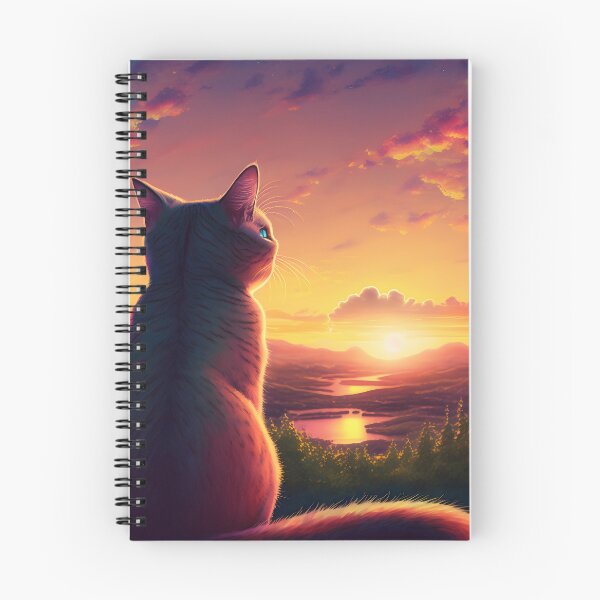 Item preview, Cat Looking At Sunset designed and sold by TheBaconStudio.