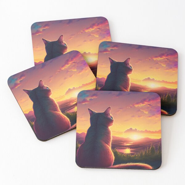 Item preview, Cat Looking At Sunset designed and sold by TheBaconStudio.