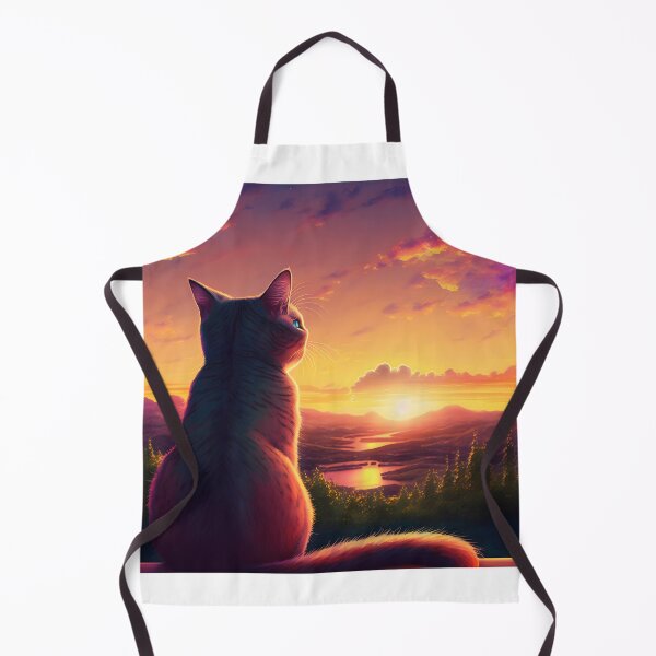 Item preview, Cat Looking At Sunset designed and sold by TheBaconStudio.