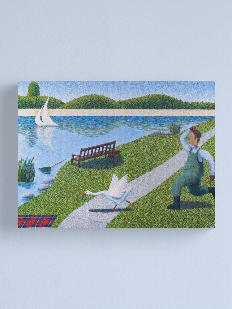 Thumbnail 2 of 3, Canvas Print, Une Oie designed and sold by MalMakes.