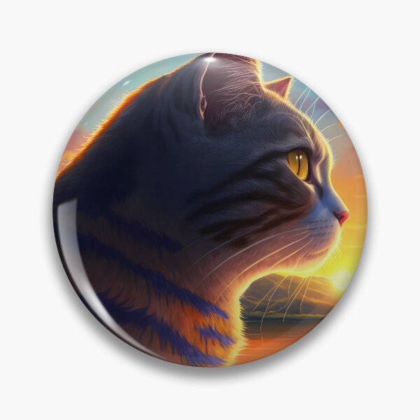 Item preview, Cat Looking At Sunset designed and sold by TheBaconStudio.