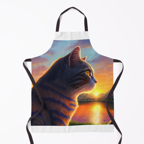 Item preview, Cat Looking At Sunset designed and sold by TheBaconStudio.