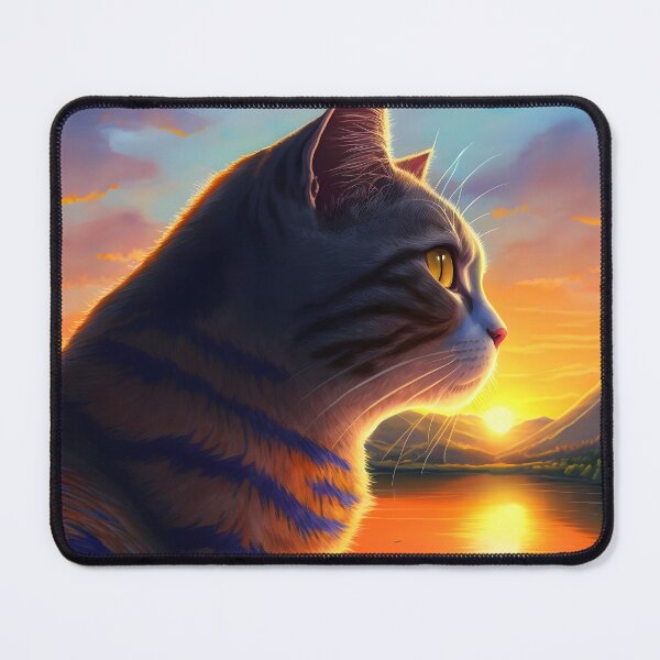 Item preview, Cat Looking At Sunset designed and sold by TheBaconStudio.