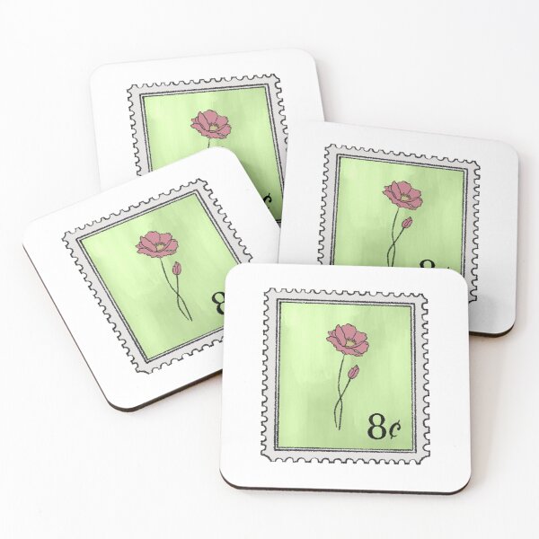 Item preview, August Birth Flower Poppy Stamp designed and sold by Zephyr-Studio.