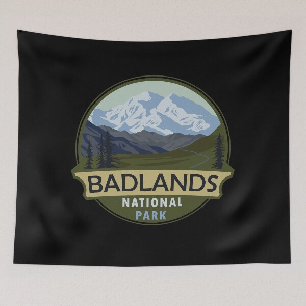 Item preview, Cool Vintage Retro Badlands National Park Mountain Hiking designed and sold by Zeus-Studio.