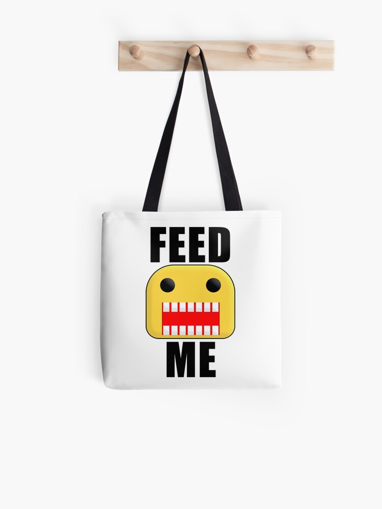 Roblox Feed Me Giant Noob Tote Bag By Jenr8d Designs Redbubble - giant taco roblox