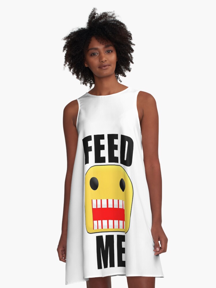 Roblox Feed Me Giant Noob A Line Dress By Jenr8d Designs Redbubble - roblox feed me giant noob tapestry by jenr8d designs redbubble