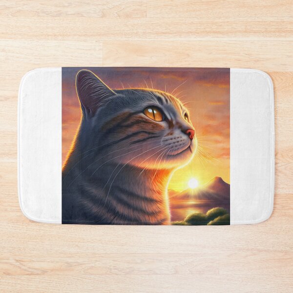 Item preview, Cat Looking At Sunset designed and sold by TheBaconStudio.