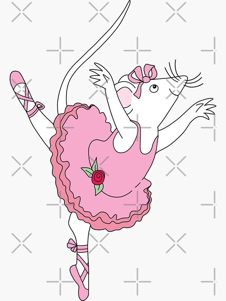 "Ballerina Mouse Fan Art " Sticker for Sale by EtherealEnigma Redbubble