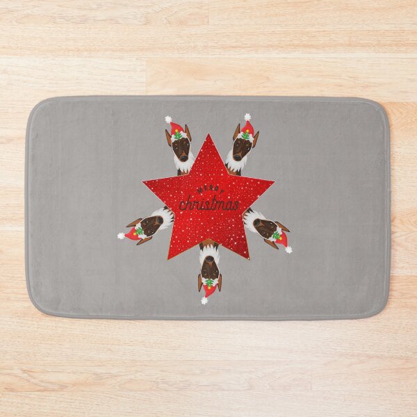 Item preview, Red Star with Merry Christmas Sign and Santa Dobermann Dog designed and sold by SeasonalDogs.