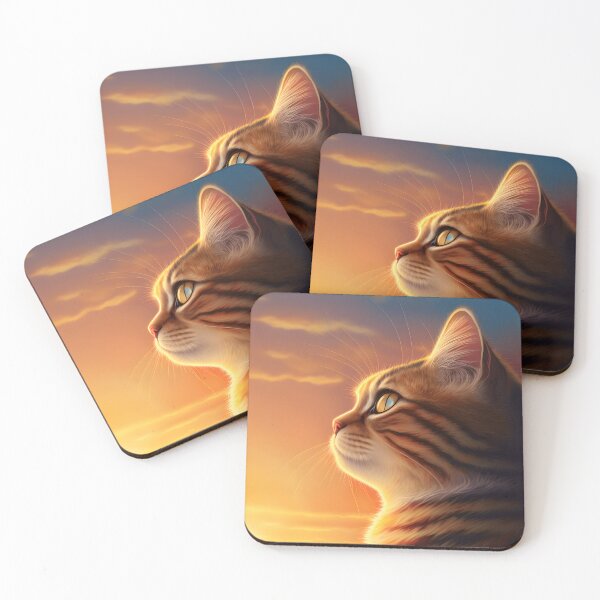 Item preview, Cat Looking At Sunset designed and sold by TheBaconStudio.
