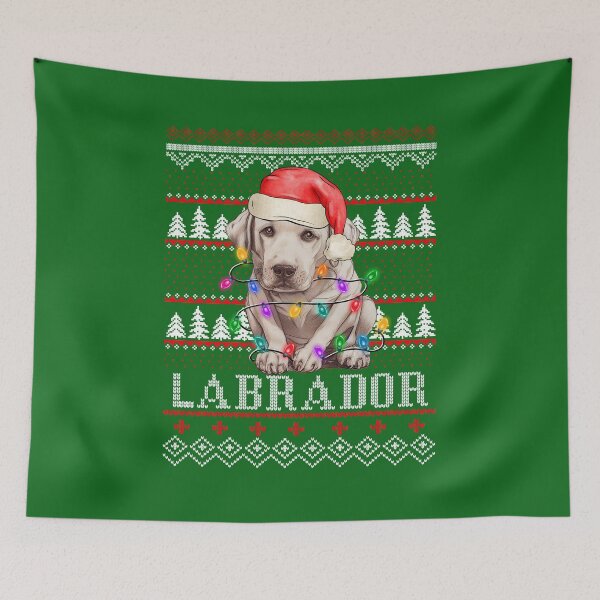 Item preview, labrador ugly christmas sweater - labrador lover xmas ugly pajama - labrador through the snow designed and sold by wear4gamers.