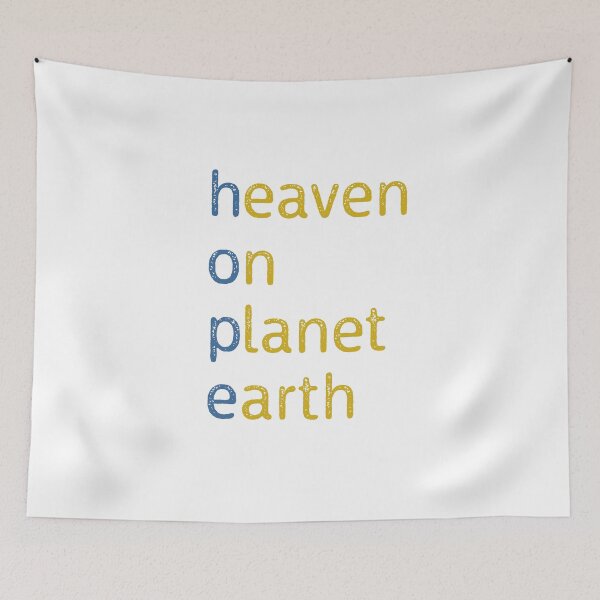 Item preview, Heaven on Planet Earth, Minimalist Christian design designed and sold by BringingHOPE.
