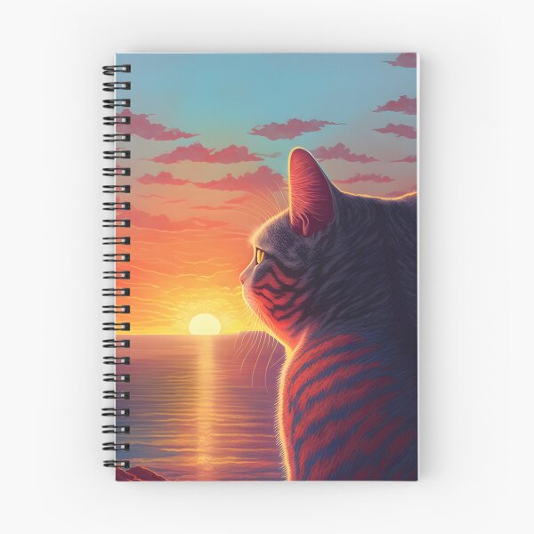 Item preview, Cat Looking At Sunset designed and sold by TheBaconStudio.