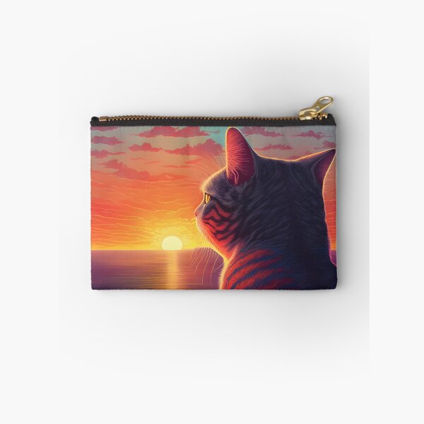 Item preview, Cat Looking At Sunset designed and sold by TheBaconStudio.