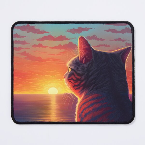 Item preview, Cat Looking At Sunset designed and sold by TheBaconStudio.