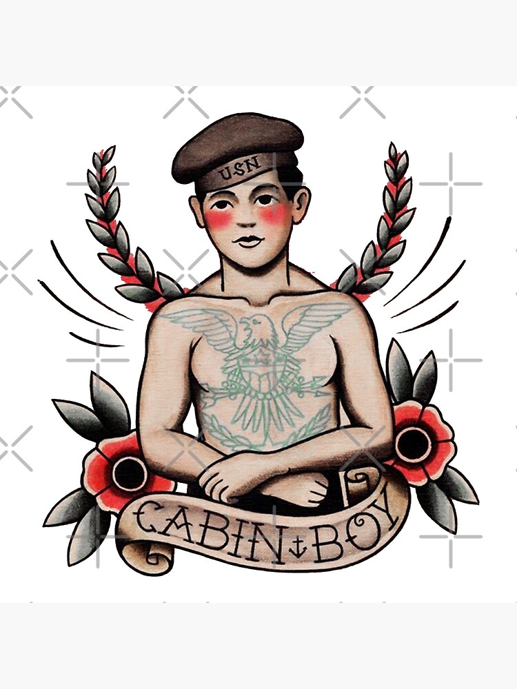 Boxer Flapper Girl Tattoo Art Print 