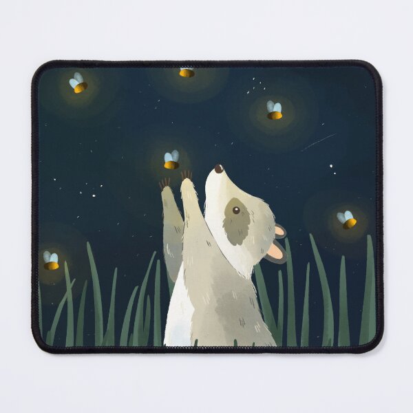 Item preview, raccoon catching fireflies designed and sold by Cynthiadoodlez.