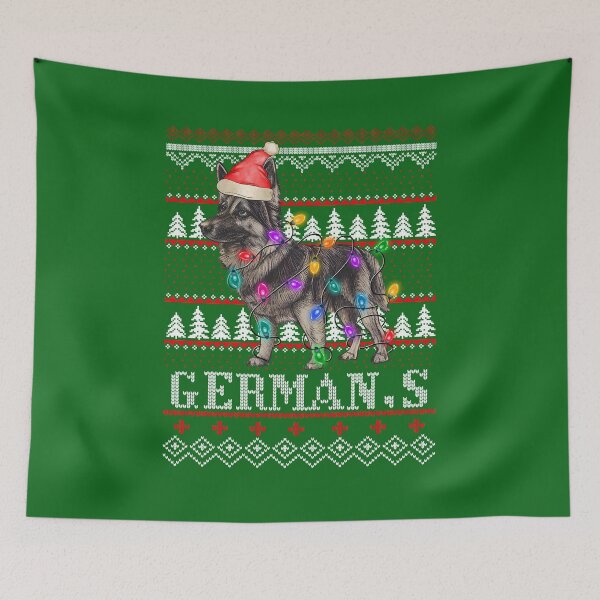 Item preview, German Shepherd Dog ugly christmas sweater - German Shepherd Dog lover xmas ugly pajama - German Shepherd Dog through the snow designed and sold by wear4gamers.