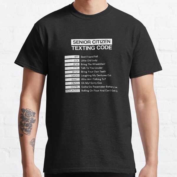 Senior Citizen Texting Code Replay Spotify Code' Men's T-Shirt