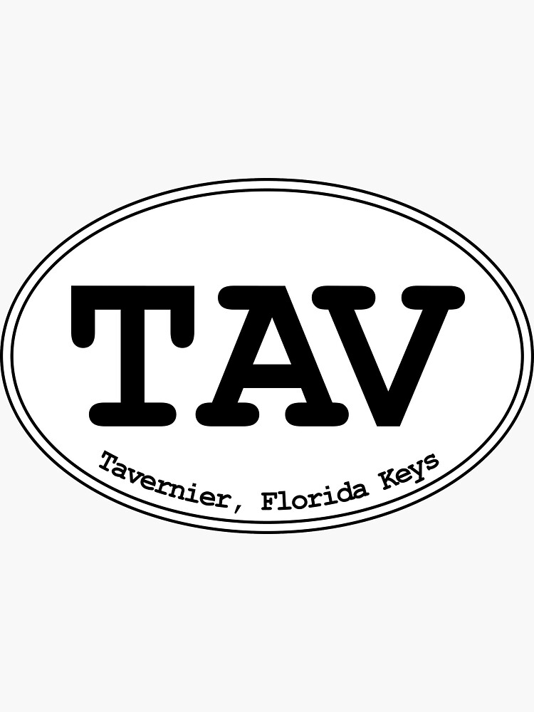 "TAV Tavernier Florida Keys Oval Design" Sticker for Sale by