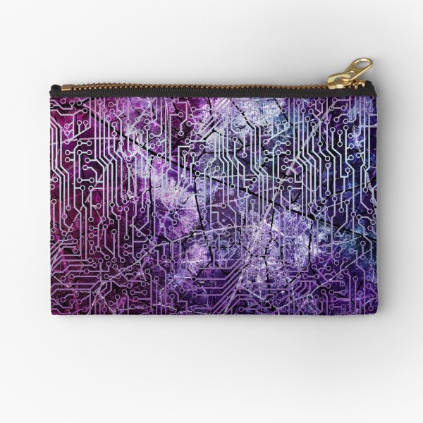 Modèle texturé de carte de Cyber pourpre foncé Pochette