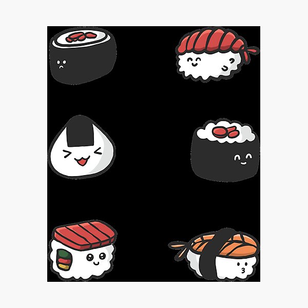 Kawaii Japanese Bento Box Sushi Poster for Sale by rustydoodle