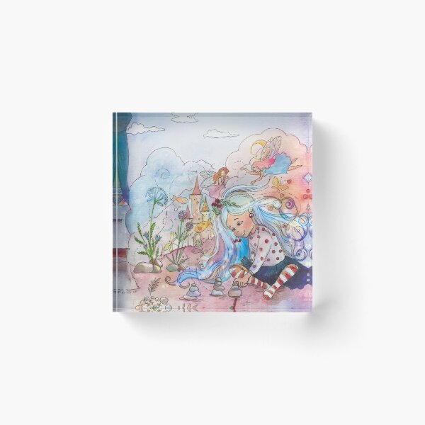 Item preview, Whimsical Fairies and Nature Play, Unique Watercolor Playful Art  designed and sold by BohemiWANDERS.