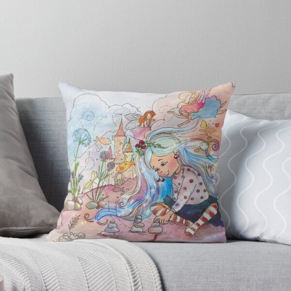 Item preview, Whimsical Fairies and Nature Play, Unique Watercolor Playful Art  designed and sold by BohemiWANDERS.