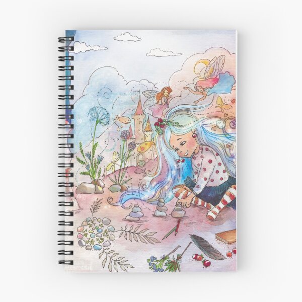 Item preview, Whimsical Fairies and Nature Play, Unique Watercolor Playful Art  designed and sold by BohemiWANDERS.