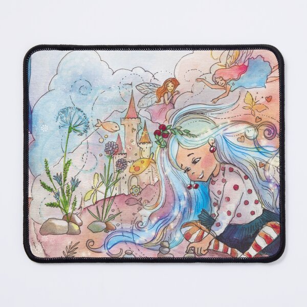 Item preview, Whimsical Fairies and Nature Play, Unique Watercolor Playful Art  designed and sold by BohemiWANDERS.