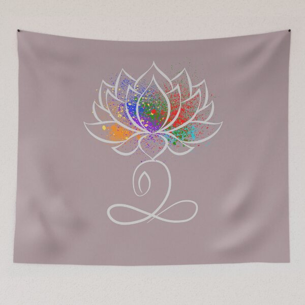 Item preview, Spiritual Gift Zen Lotus Flower with Chakras colors design  designed and sold by M-Infinite.