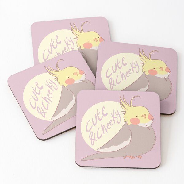 Aperçu de l'œuvre Oiseaux Cockatiel mignons et effrontés - illustrations de perroquet Cockatiel de dessin animé créée et vendue par Yarafantasyart.