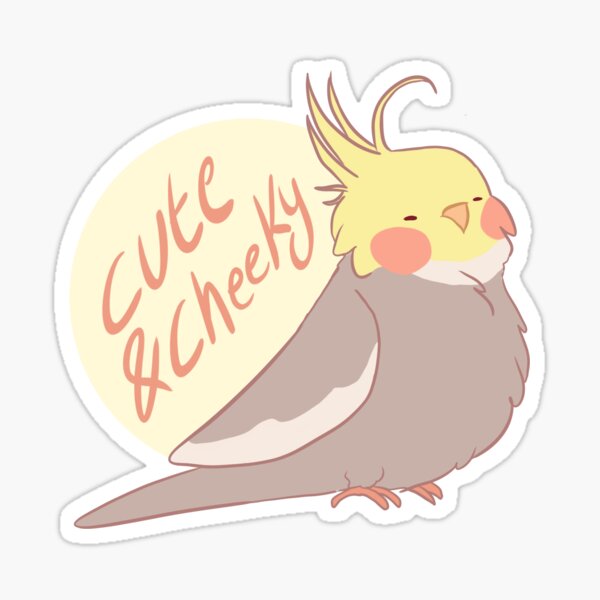 Gray Cockatiel Sticker – Lil Monsters Bird Toys