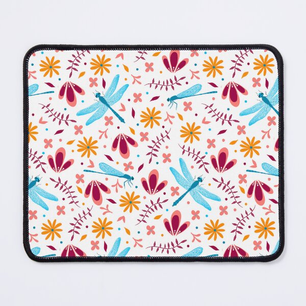Item preview, Blue Dragonfly and Floral Pattern  designed and sold by dKarthdesign.