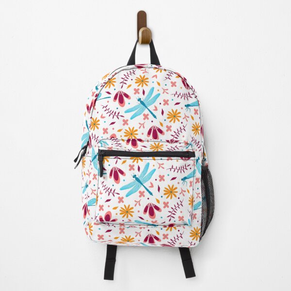 Item preview, Blue Dragonfly and Floral Pattern designed and sold by dKarthdesign.
