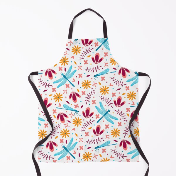 Item preview, Blue Dragonfly and Floral Pattern designed and sold by dKarthdesign.