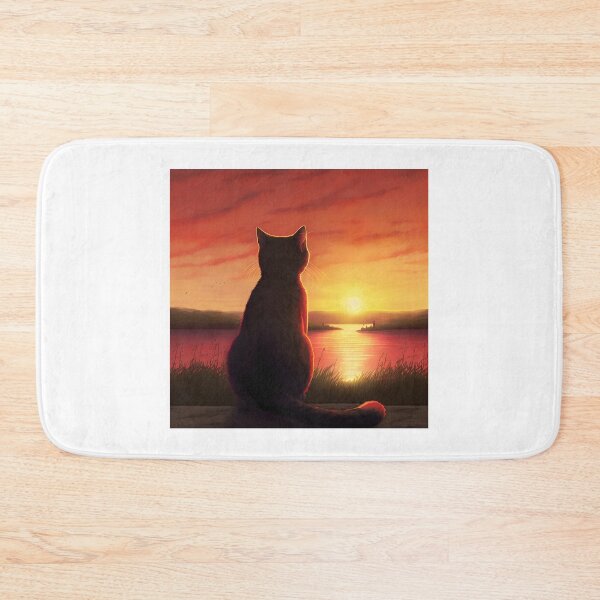 Item preview, Cat Looking At Sunset designed and sold by TheBaconStudio.