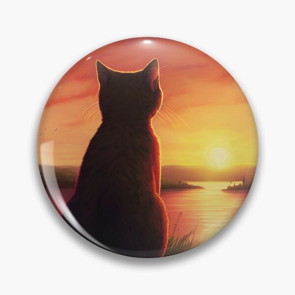 Item preview, Cat Looking At Sunset designed and sold by TheBaconStudio.