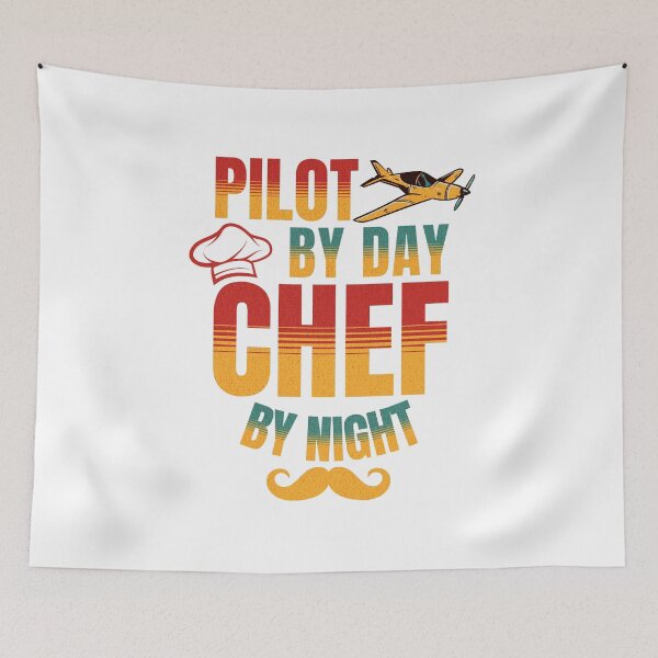 Item preview, Pilot By Day Chef By Night For Pilots and Plane Lovers designed and sold by NiceTees2021.